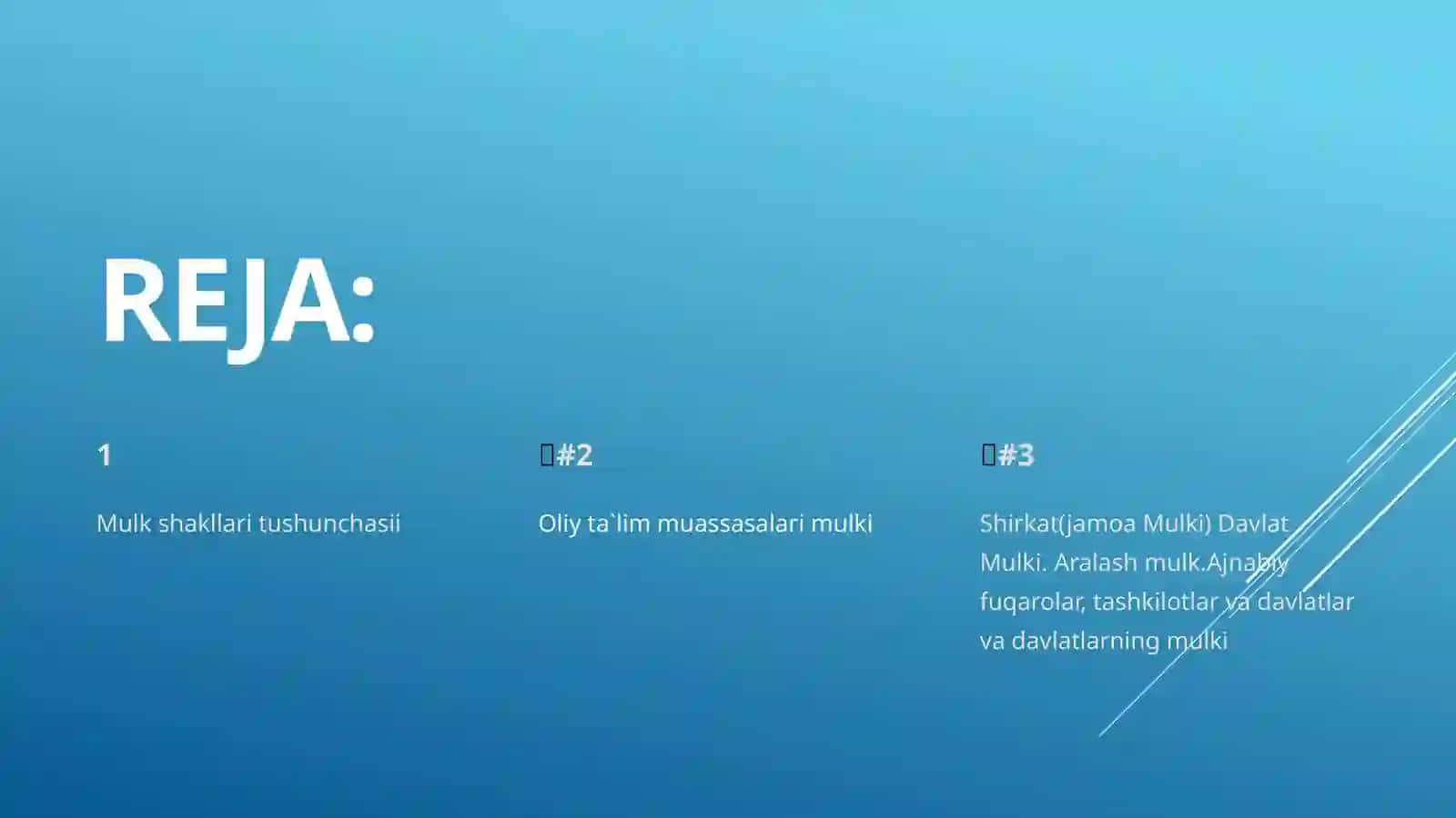 MULK SHAKLLARI VA TURLARI 2