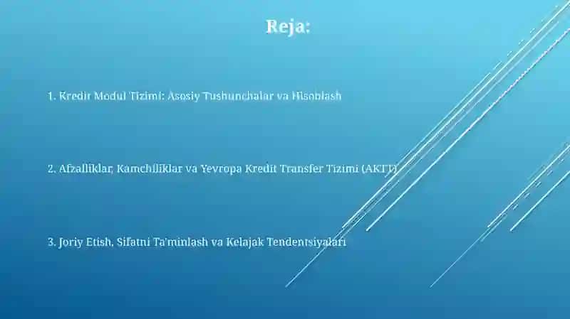 Kredit Modul Tizimi haqida tushincha 2