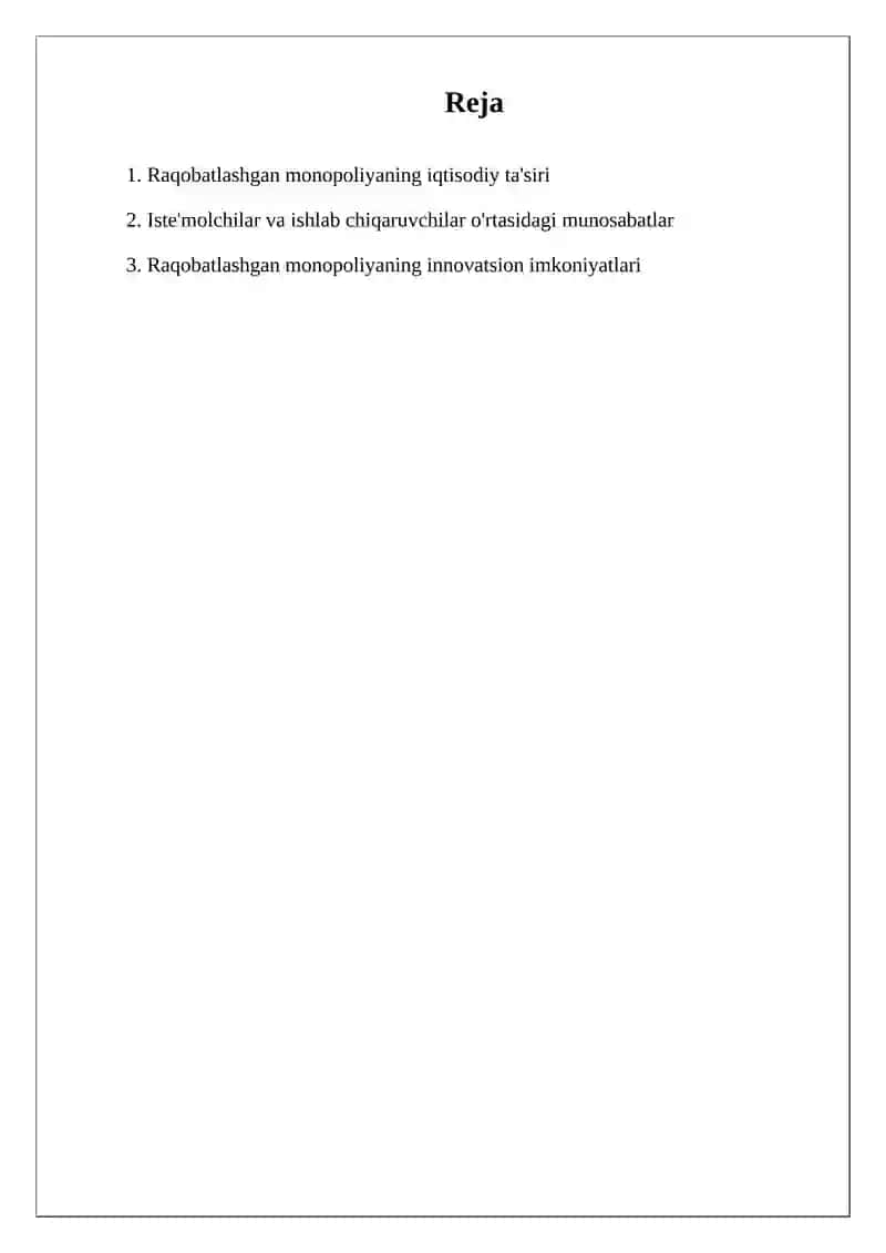 Raqobatlashgan Monopoliya 2