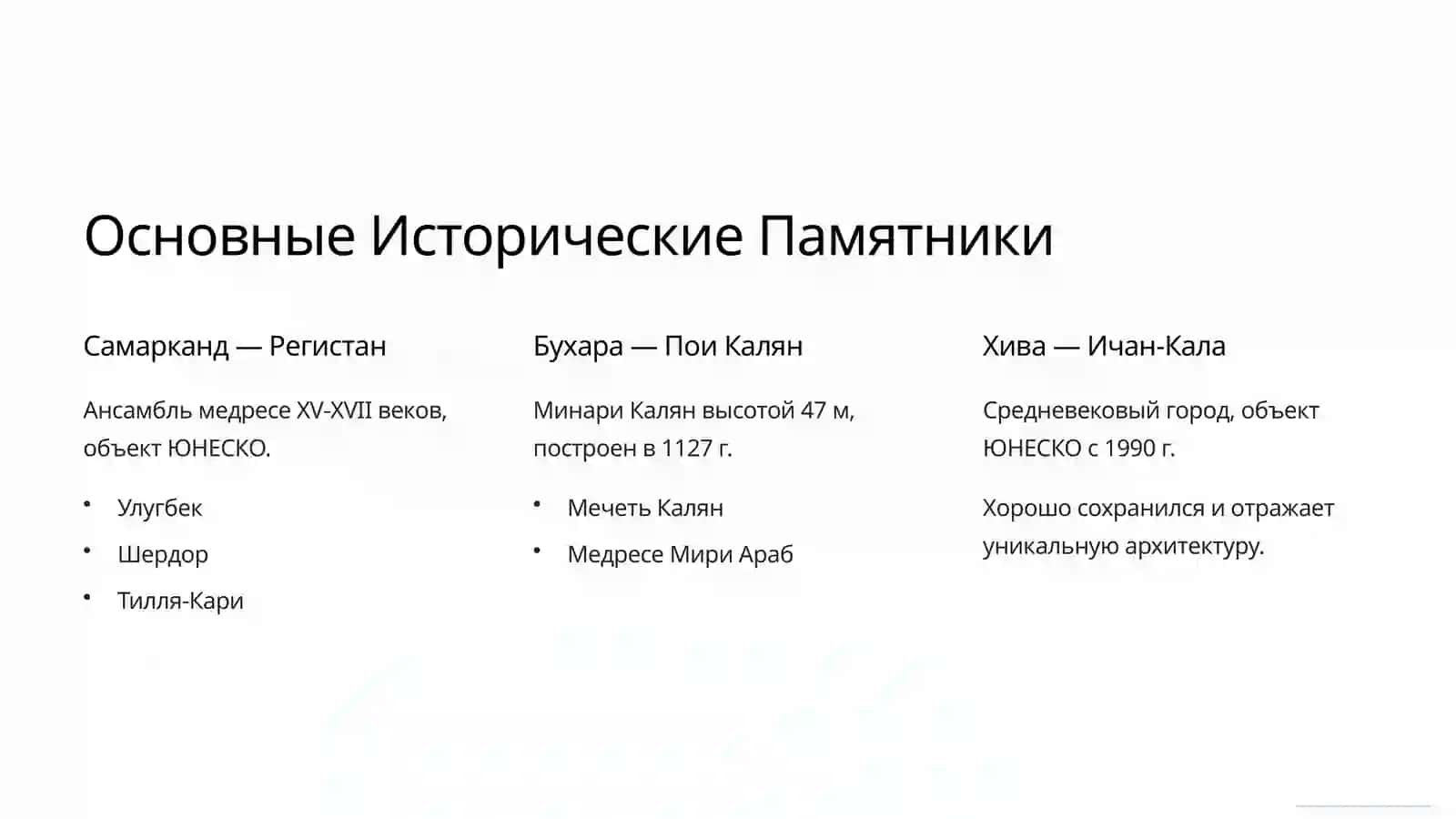 Древние Памятники Узбекистана: Введение 2