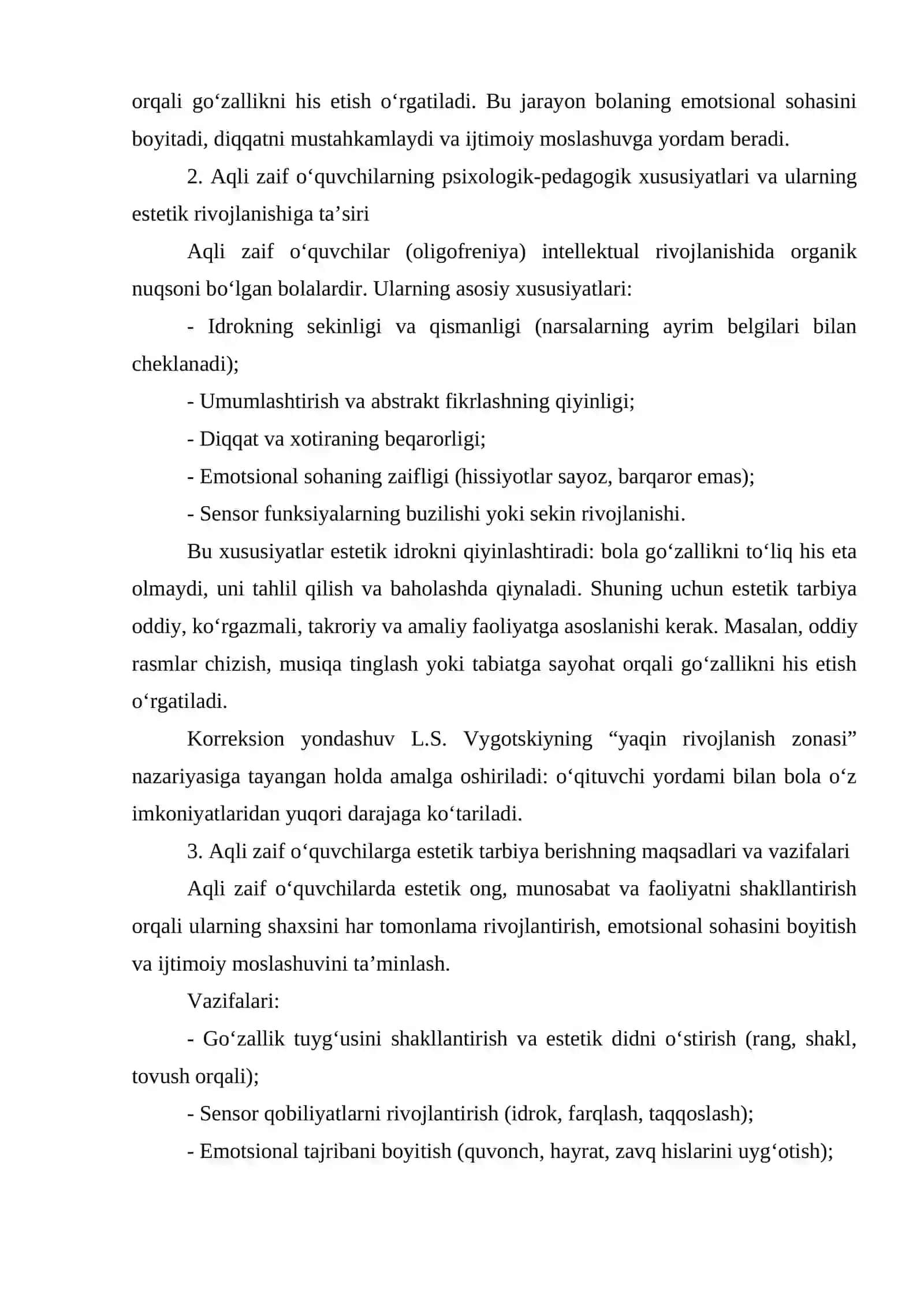 Aqli zaif o‘quvchilarga estetik tarbiya berish 2