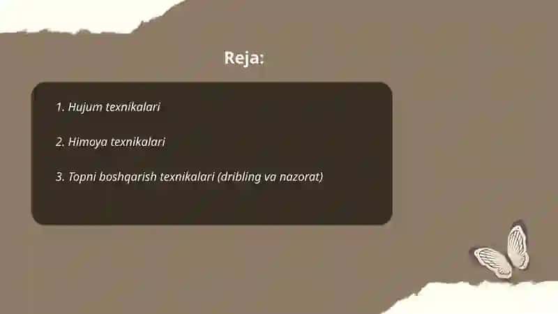 Basketbol o'yin texnikasining tasnifi 2