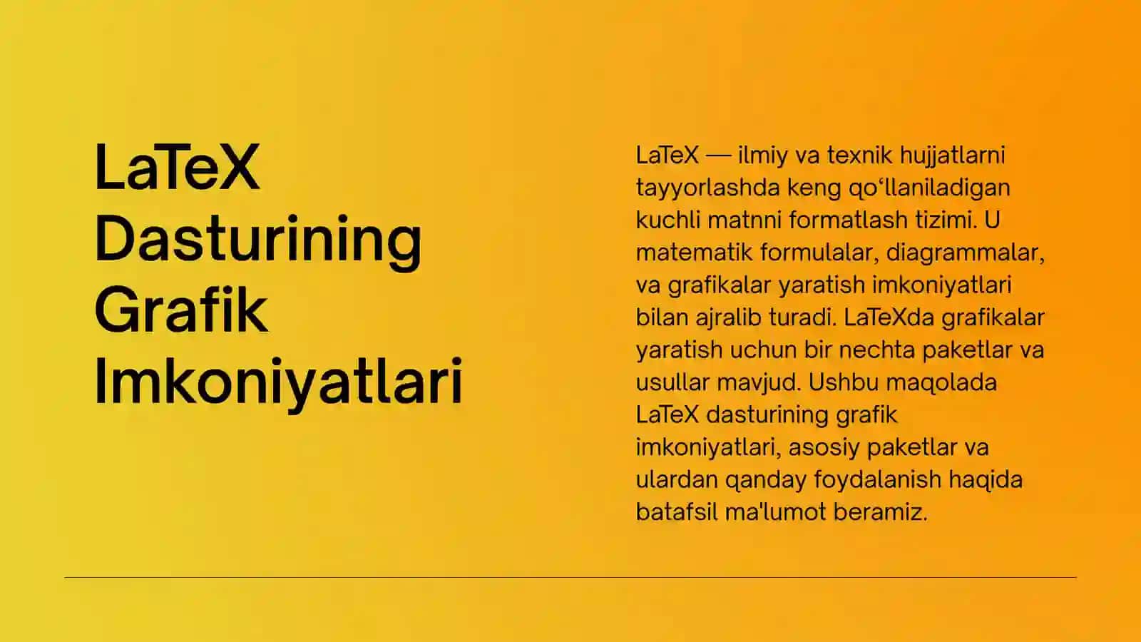 LaTeX Dasturining Grafik Imkoniyatlari 2