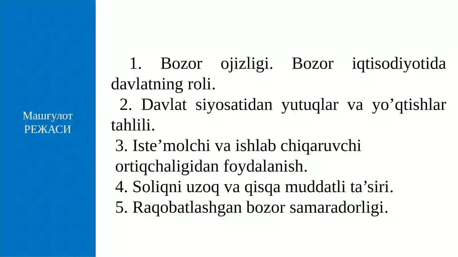 MIKROIQTISODIY MUAMMOLAR VASIYOSAT 2