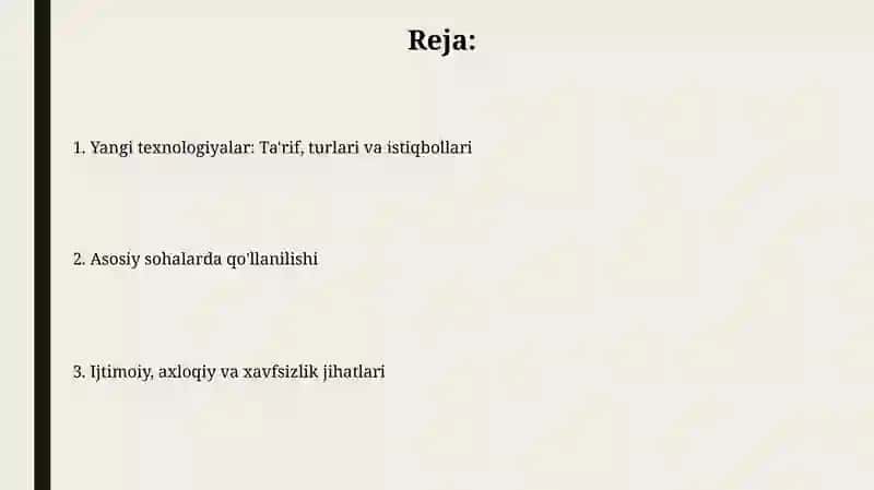 Rivojlanayotgan texnologiyalar 2