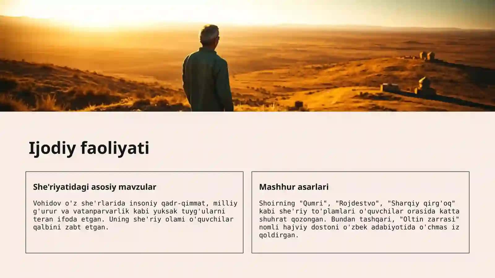 Erkin Vohidovning hayoti 2