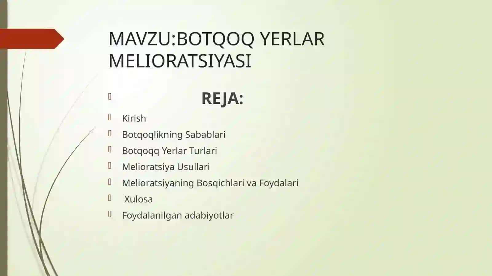 Botqoq Yerlar Melioratsiyasi 2