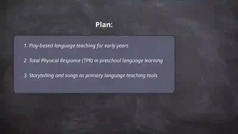 Play-based Language Teaching for Early Years 2