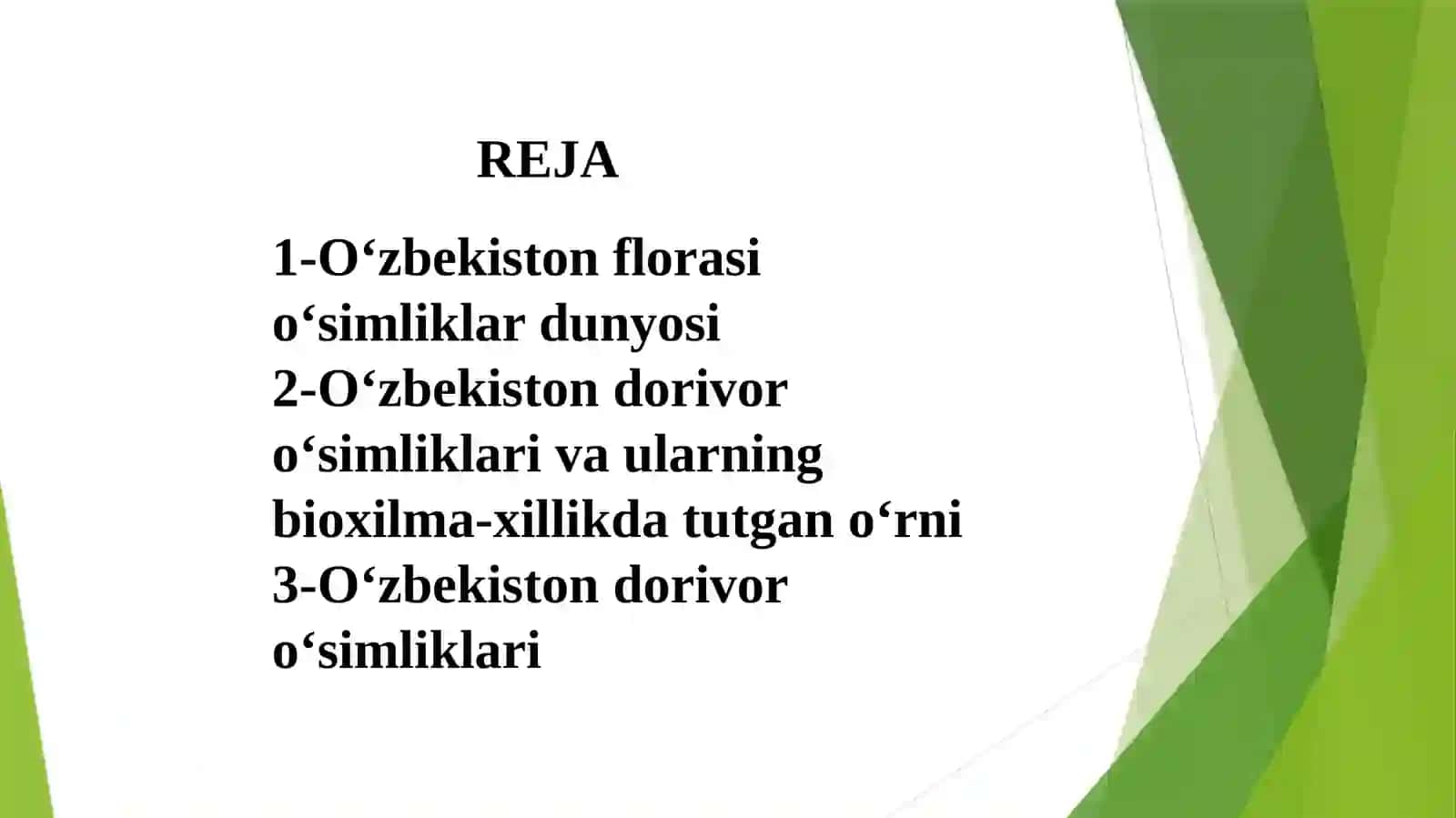 O‘zbekiston florasini boyligi va xilma-xilligi 2