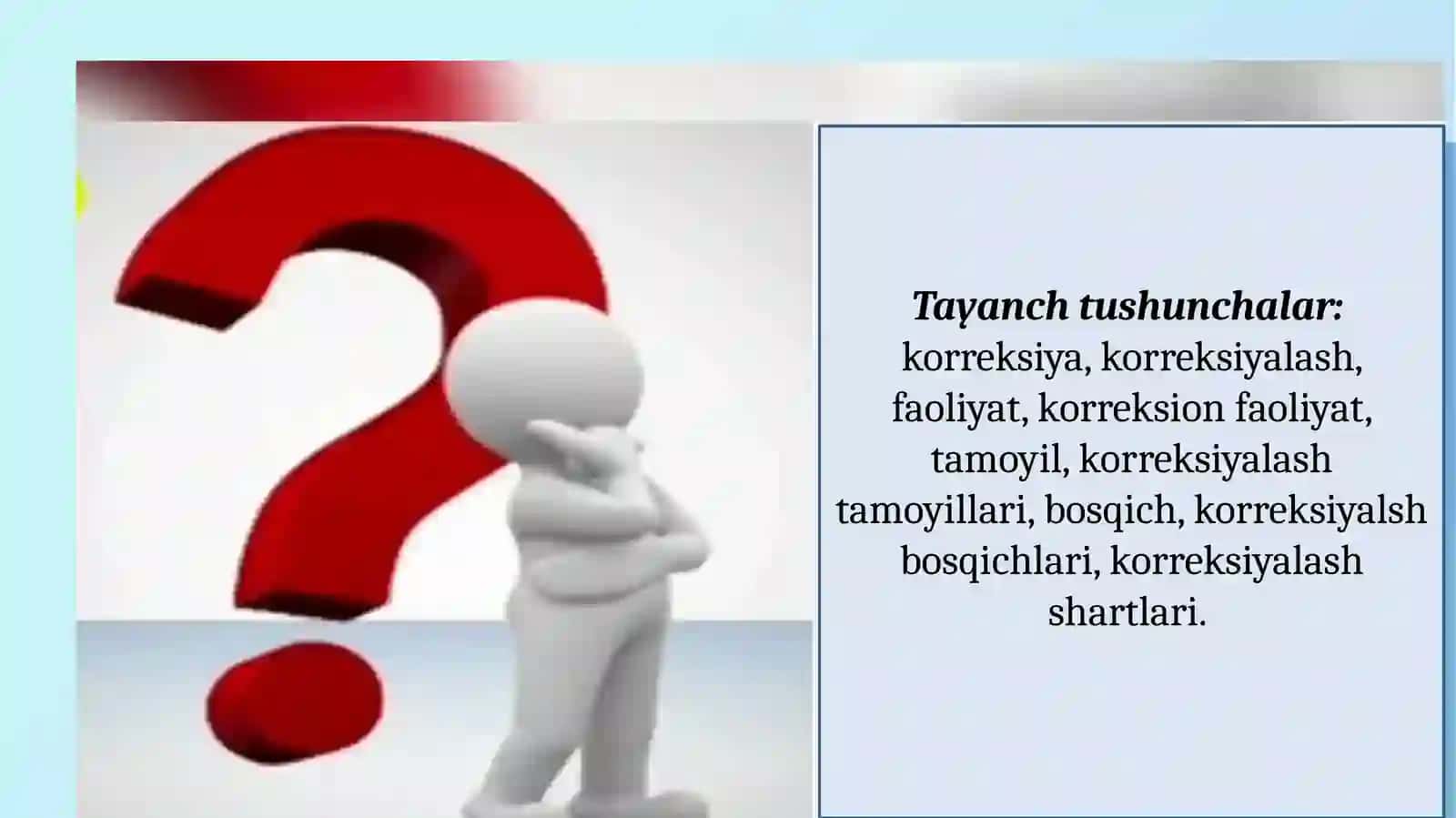 Koreksiya faoliyati 2