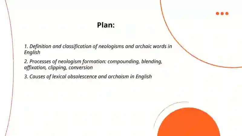Neologisms and archaic words 2