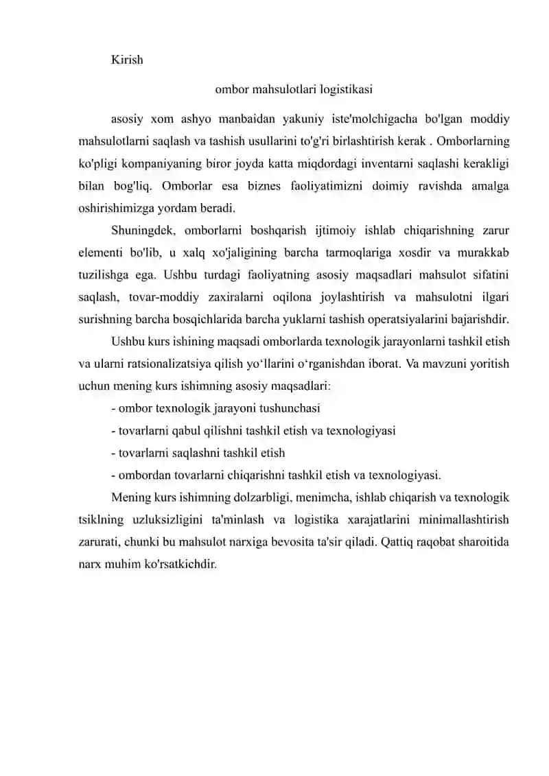 BOB Transport logistikasining mohiyati va vazifalari 2