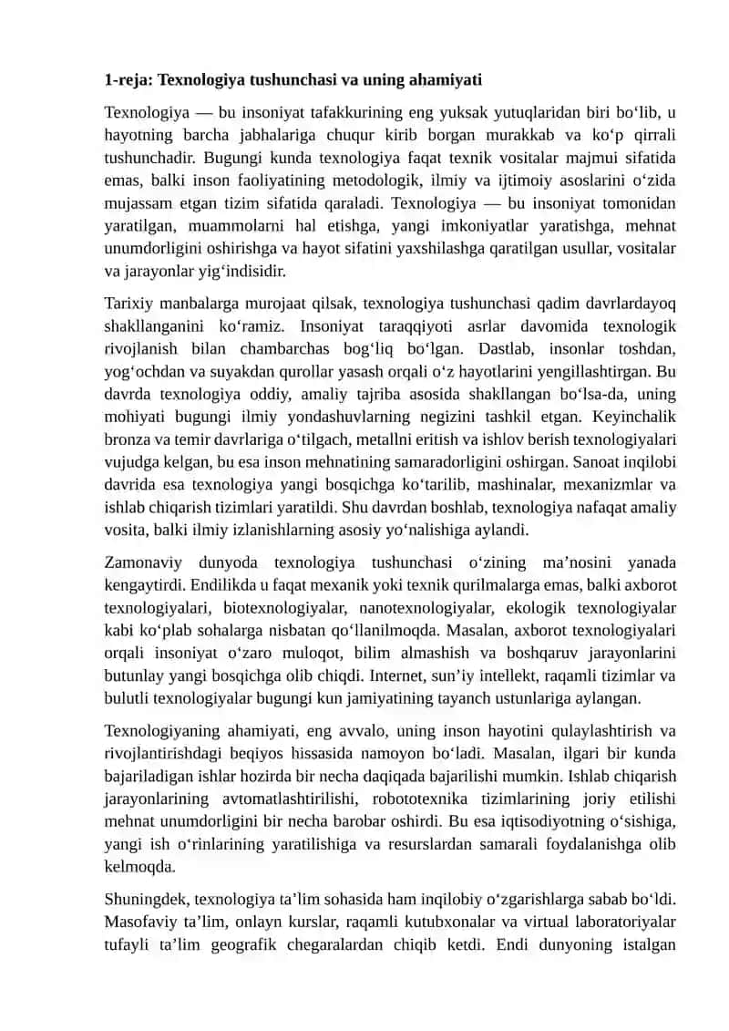 Texnologiya bilan bogʻliq koʻnikmalar 2