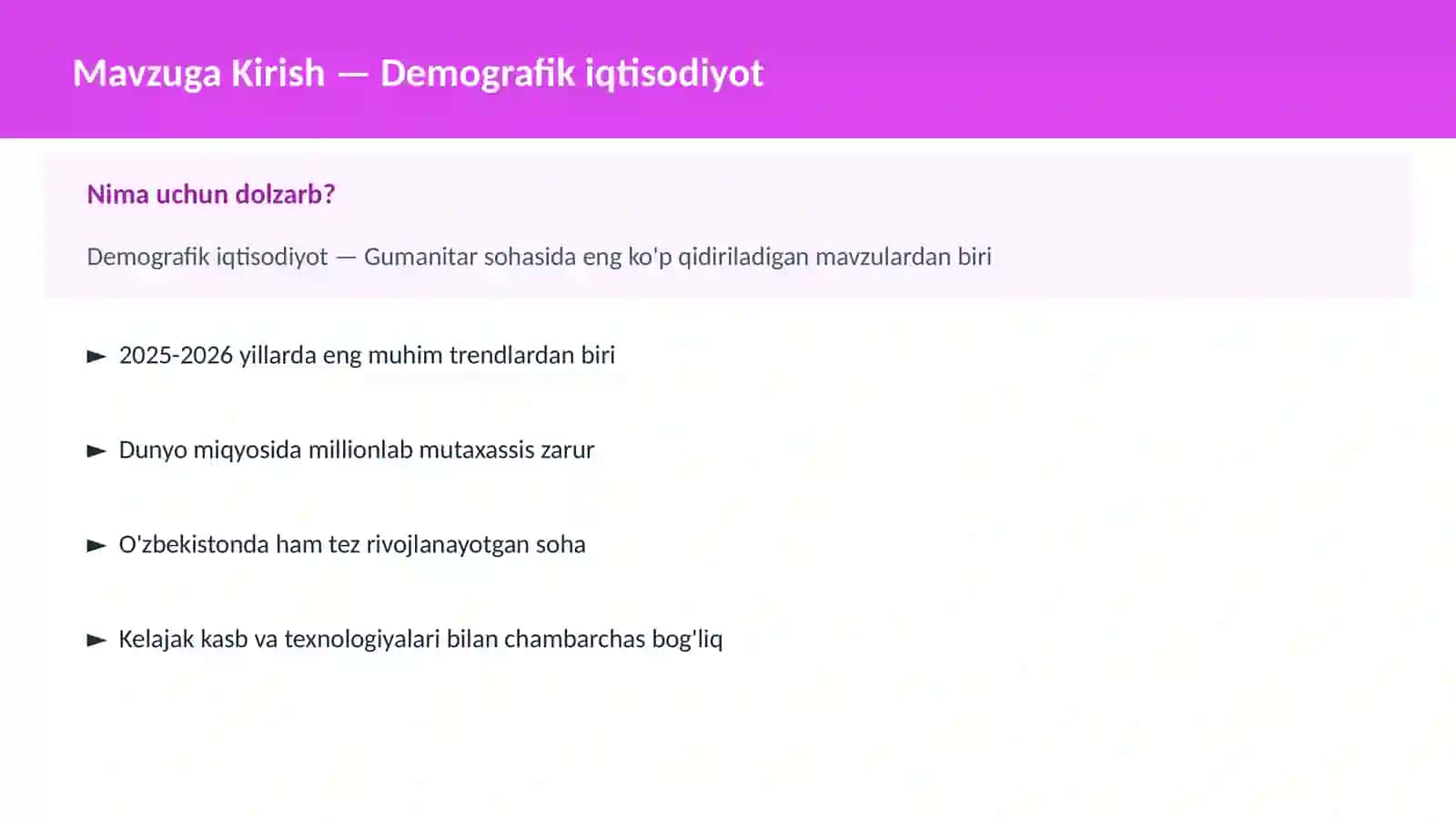 Demografik iqtisodiyot 2