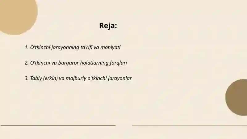 O'tkinchi jarayonlar haqida umumiy tushuncha 2