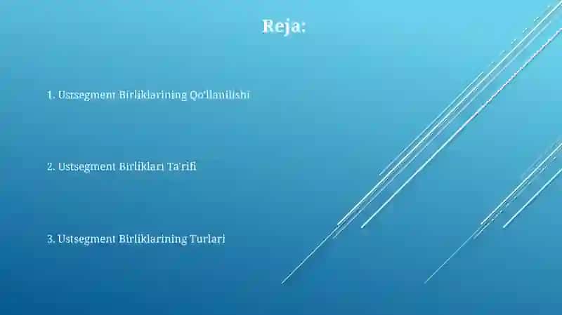 Ustsegment birliklar 2
