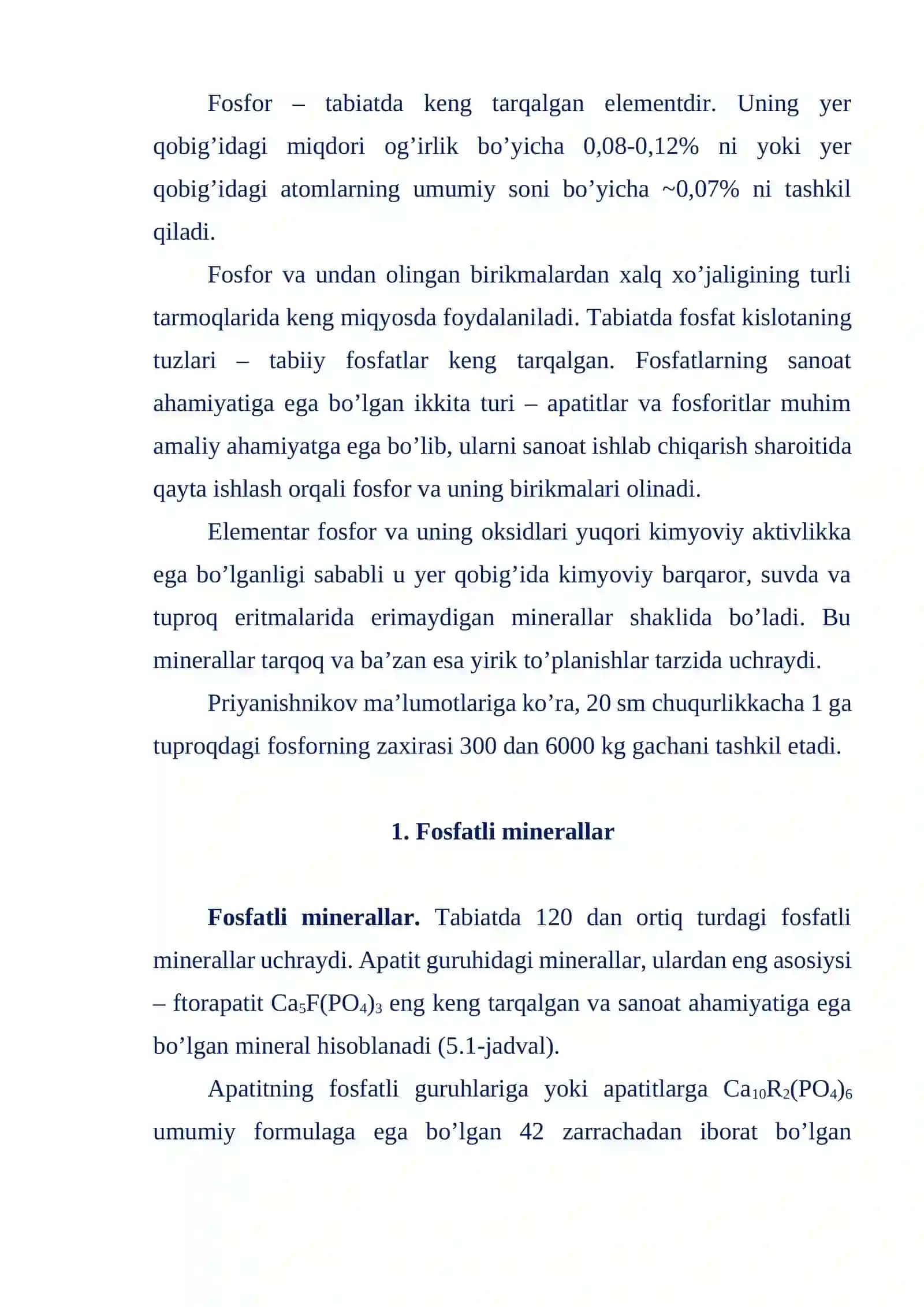 Fosfatlar sinfi minerallari 2