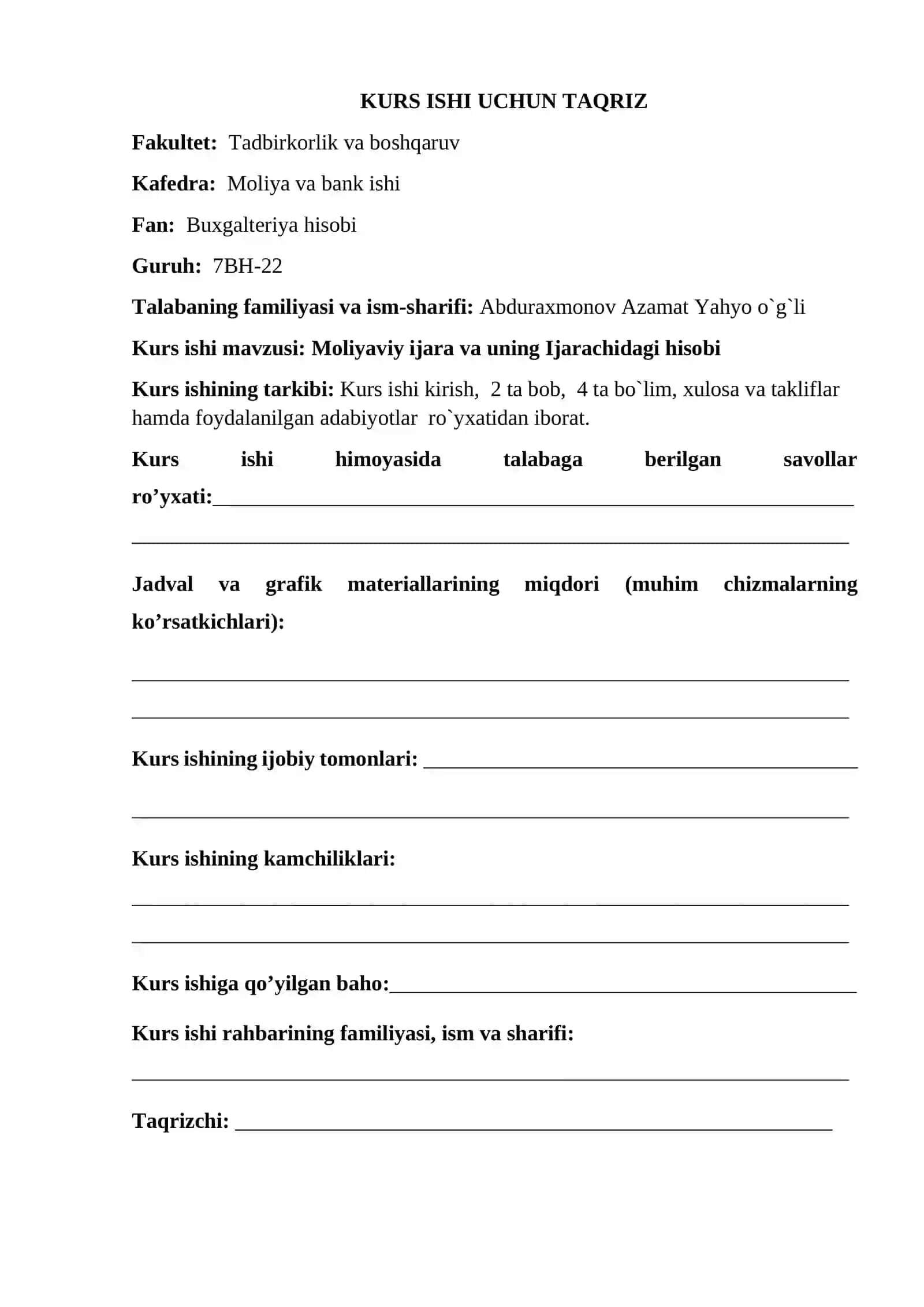 MOLIYAVIY IJARA VA UNING IJARACHIDAGI HISOBI 2