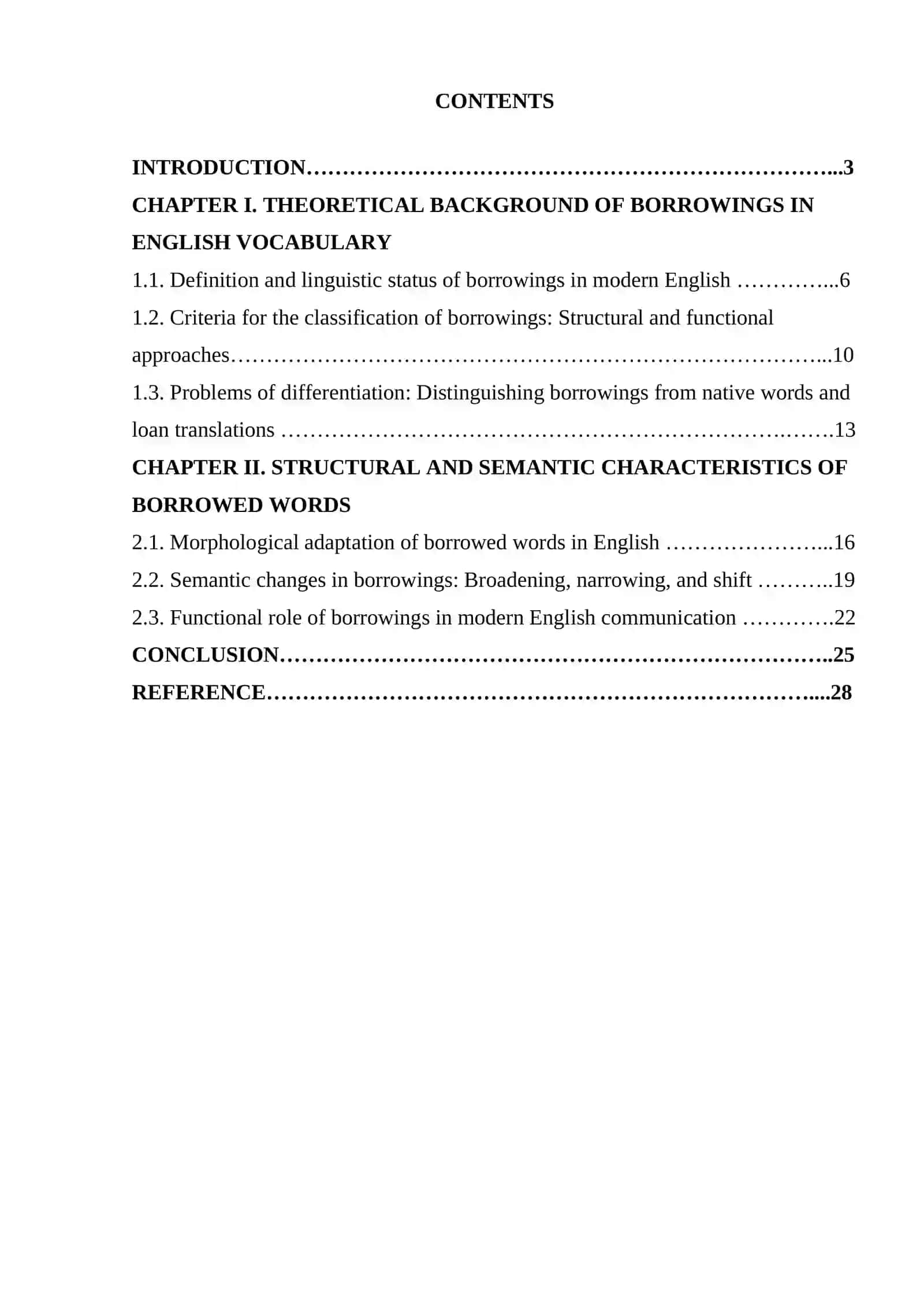 The role of borrowings in the enrichment of English vocabulary 2