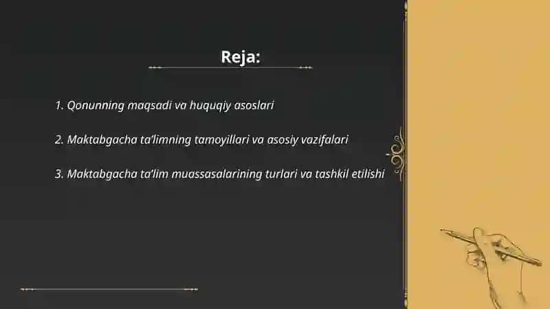 Maktabgacha taʼlim toʻgʻrisidagi qonun 2