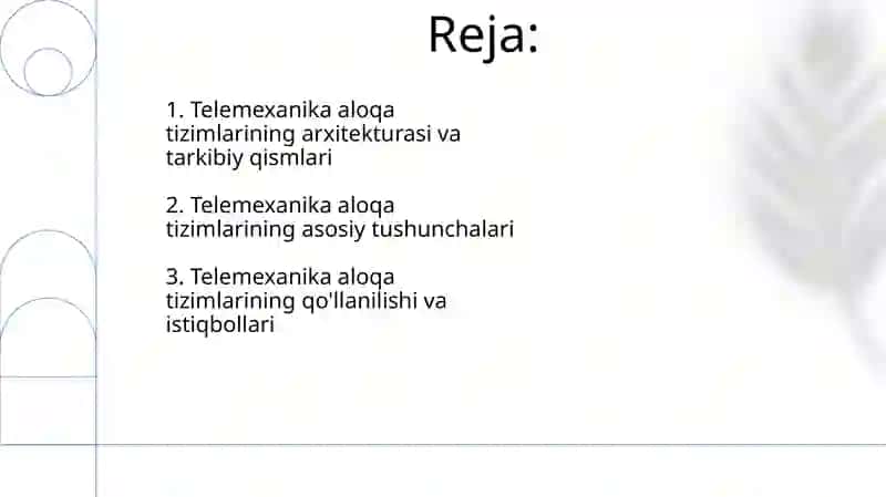 Telemexanika aloqa tizimlari 2