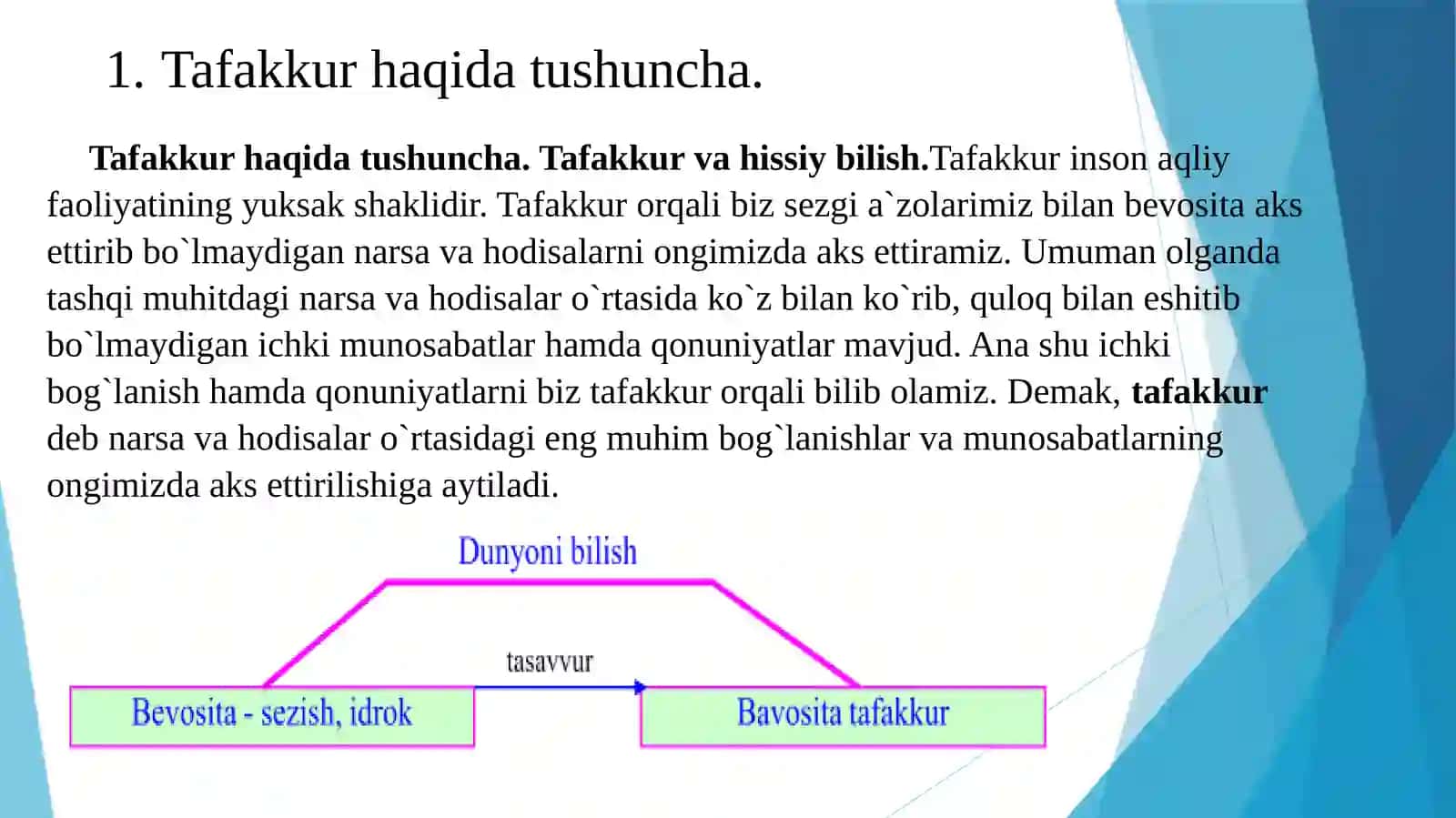Tafakkur va nutqning psixologik tavsifi 2