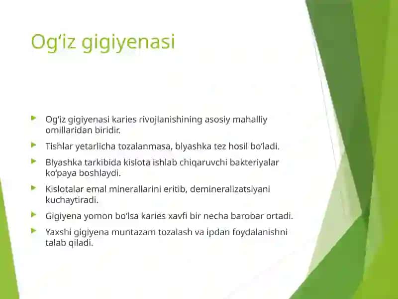 Kariesogen omillar mahalliy 2