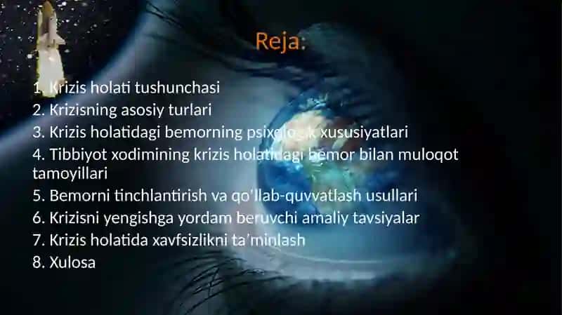 Krizis holatda bo’lgan bemorlarga maslahat berish 2