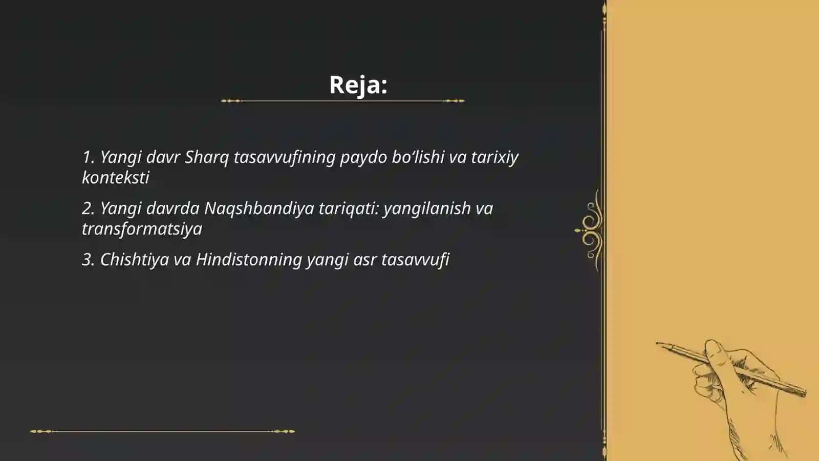 Yangi davr Sharq tasavvufi 2