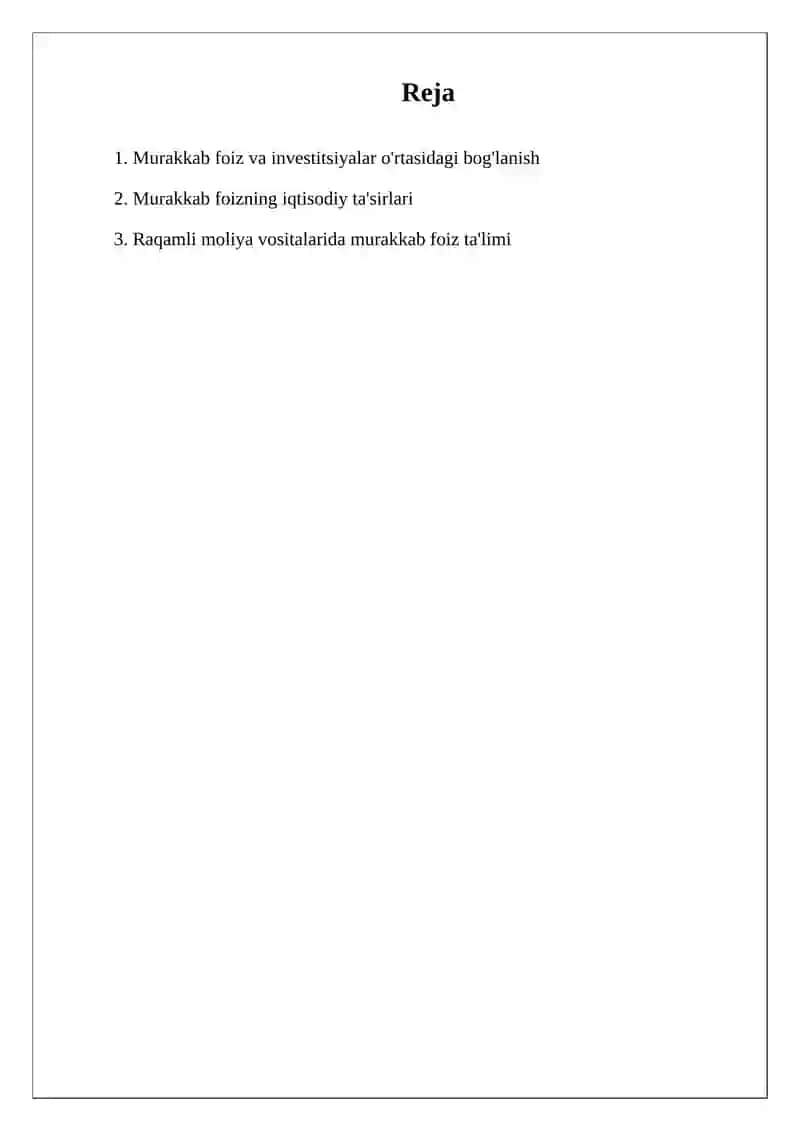 Murakkab foizlarining murakkab stavkalari 2