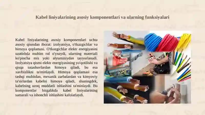 Kabel liniyalarining tuzilishi va muftalari 2