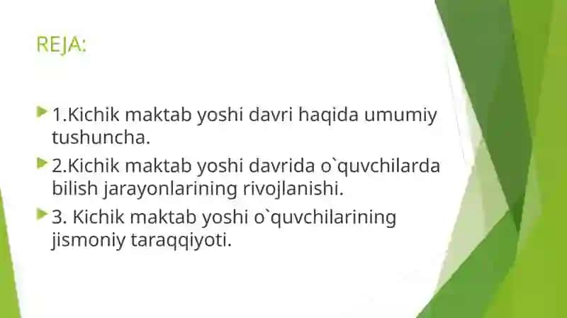 Kichik maktab yoshi davrining psixologik xususiyatlari 2