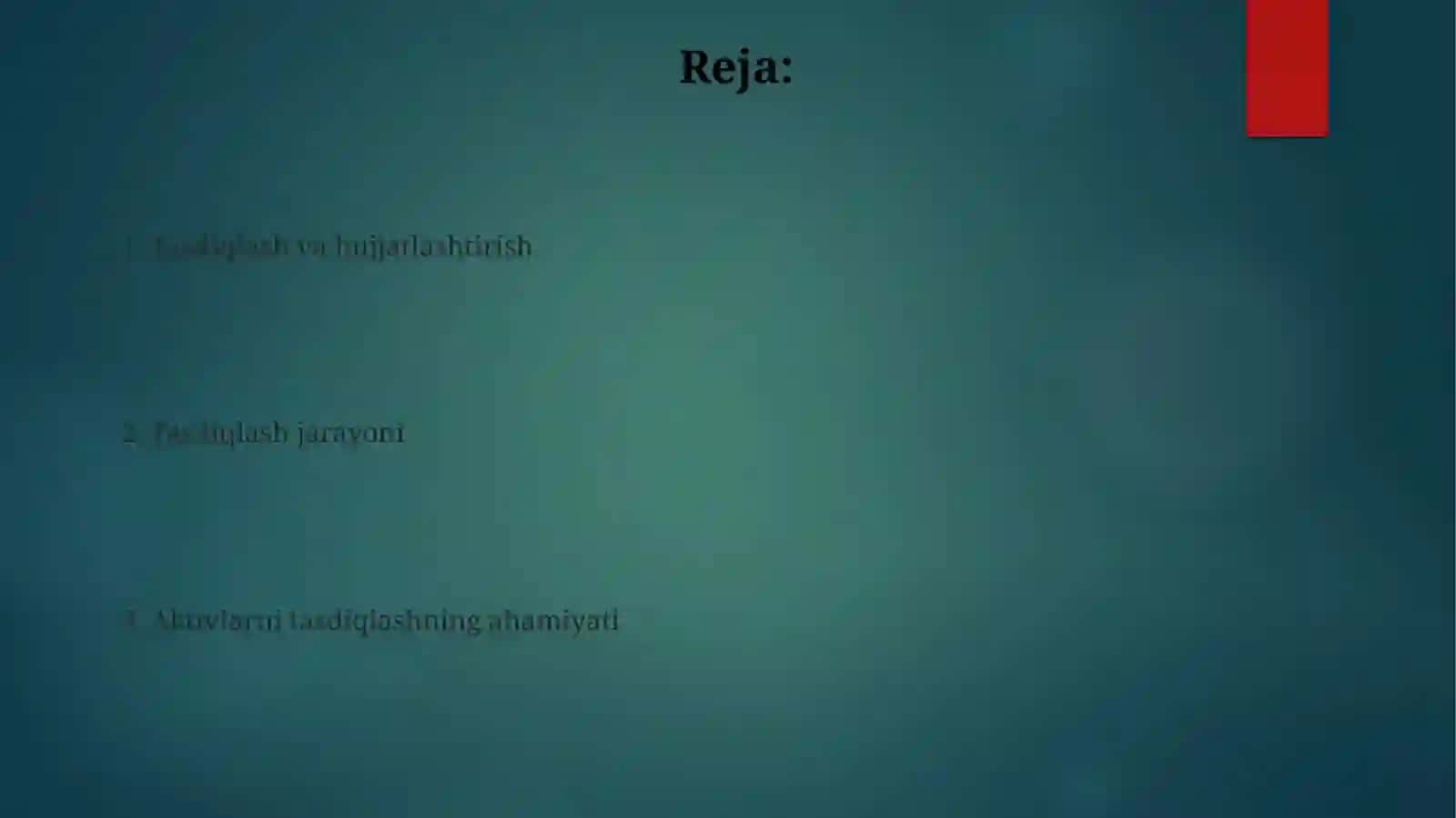 Asosiy vositalarni tasdiqlashtôğrisida 2
