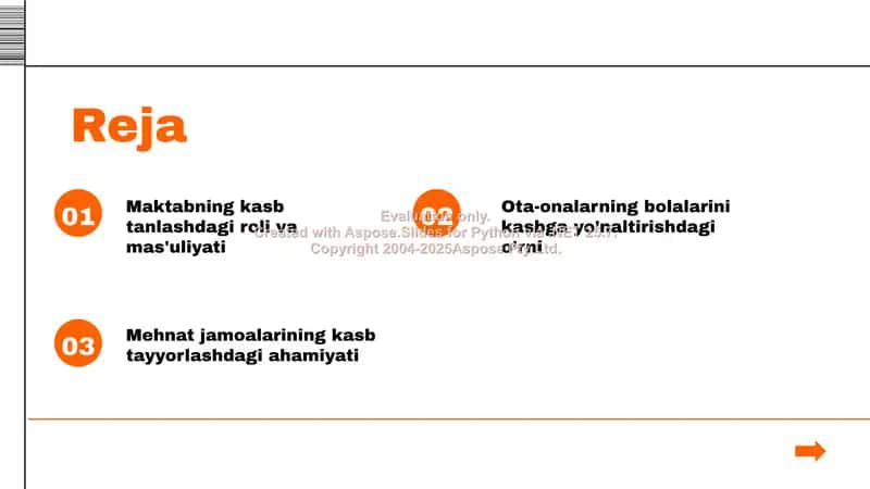 Kasbga yo’naltirishda maktab, ota-ona va mehnat jamoalarining o’rni. 2