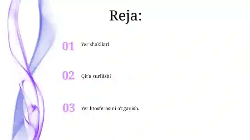 Yerning Litosfera qobig’ining tuzilishini o’rganish 2
