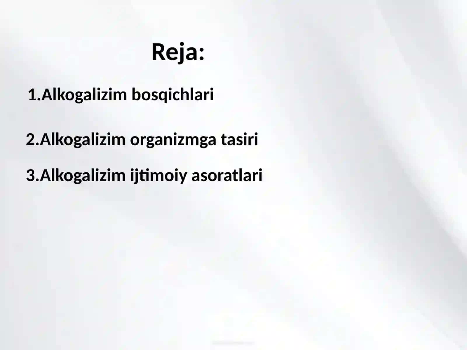 Alkogolizm va uning asoratlari 2
