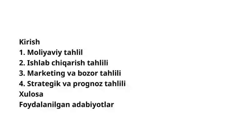 Iqtisodiy tahlilning turlari 2
