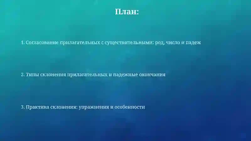 Падежная форма имени прилагательных 2