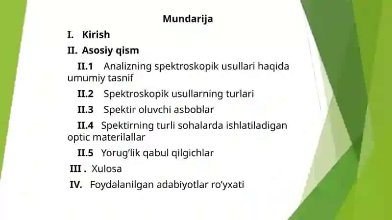 Optikan aliz metodlari 2