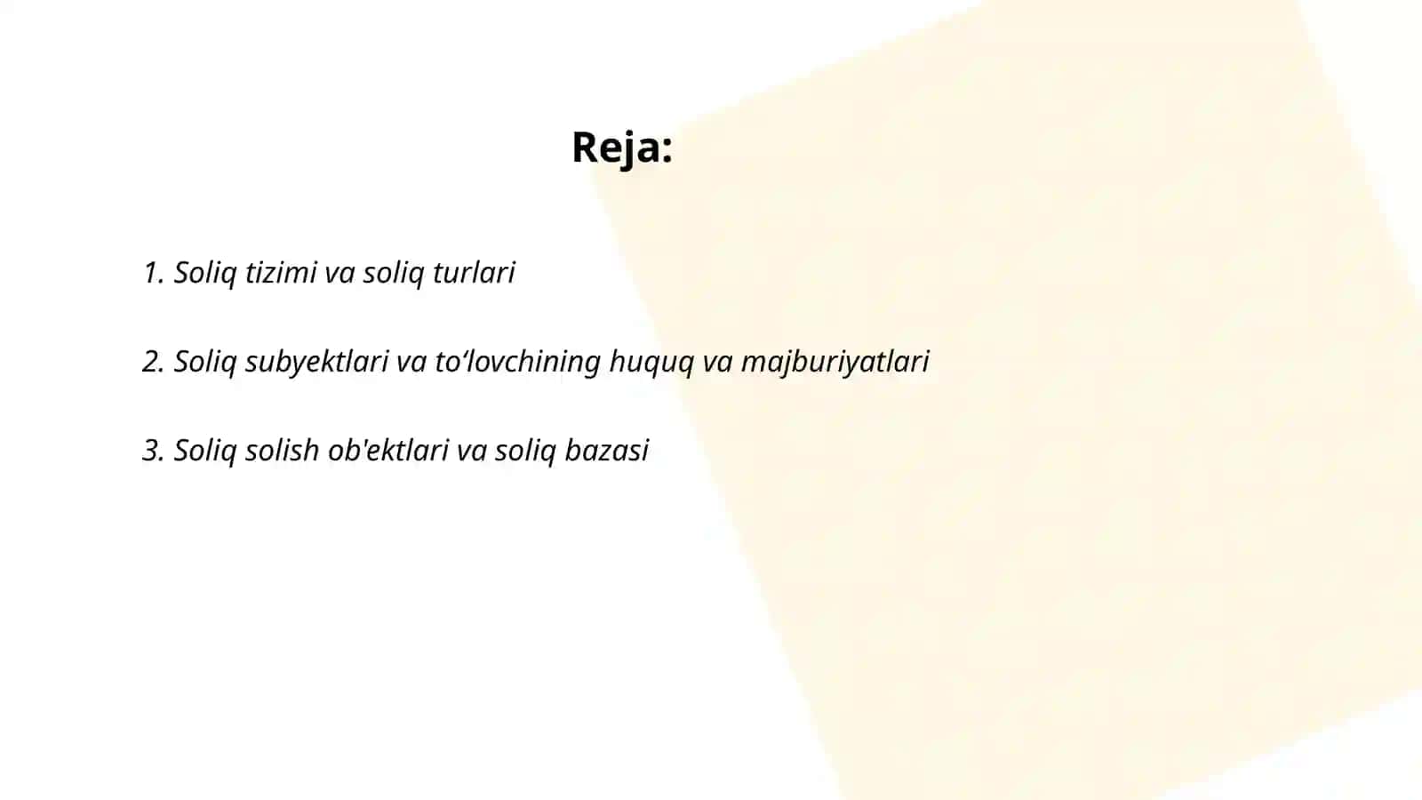 Soliqlar va yig‘imlar hisobi 2