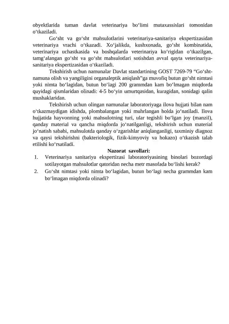 Veterinariya sanitariya ekspertizasi laboratoriyasi 2