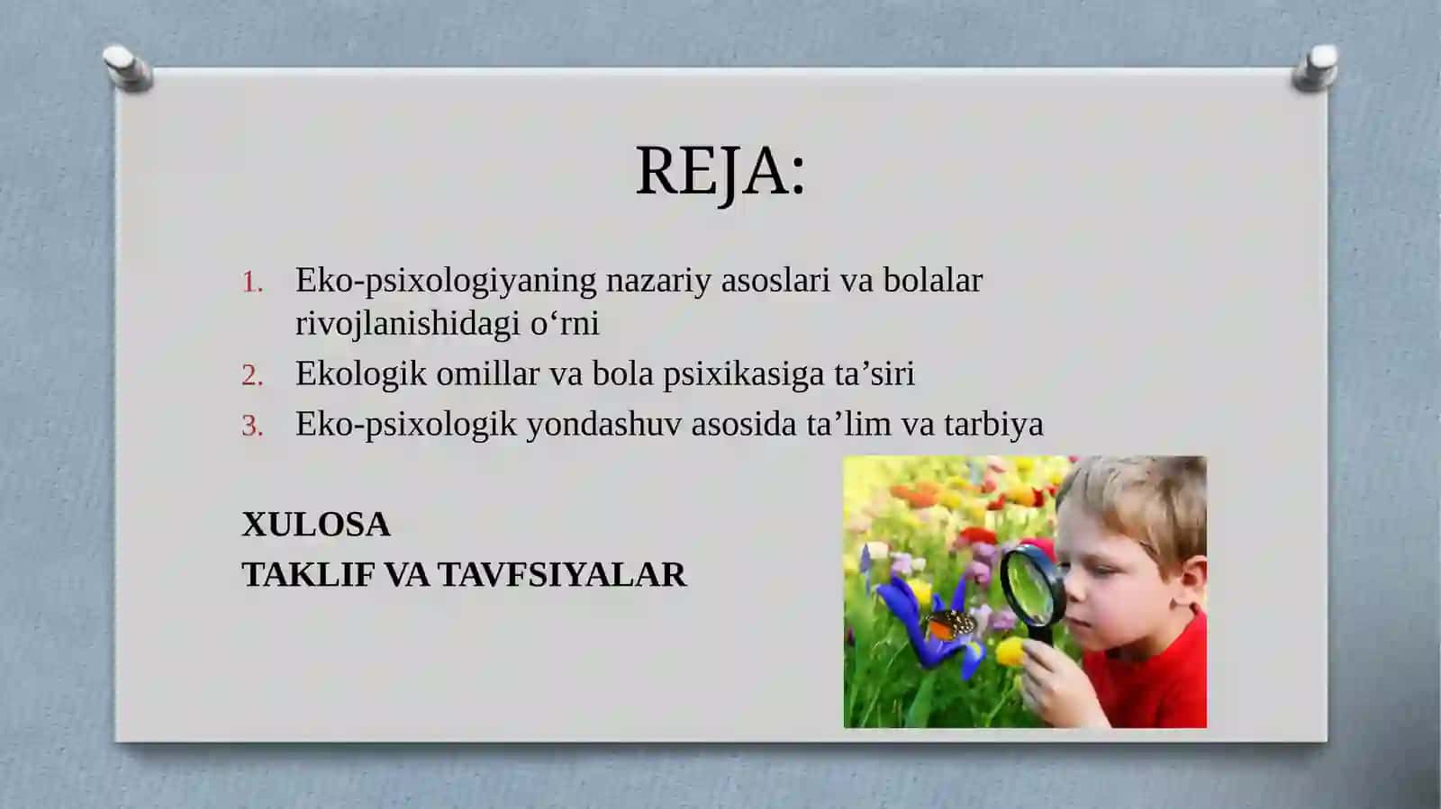 BOLALAR VA EKO-PSIXOLOGIK RIVOJLANISH 2