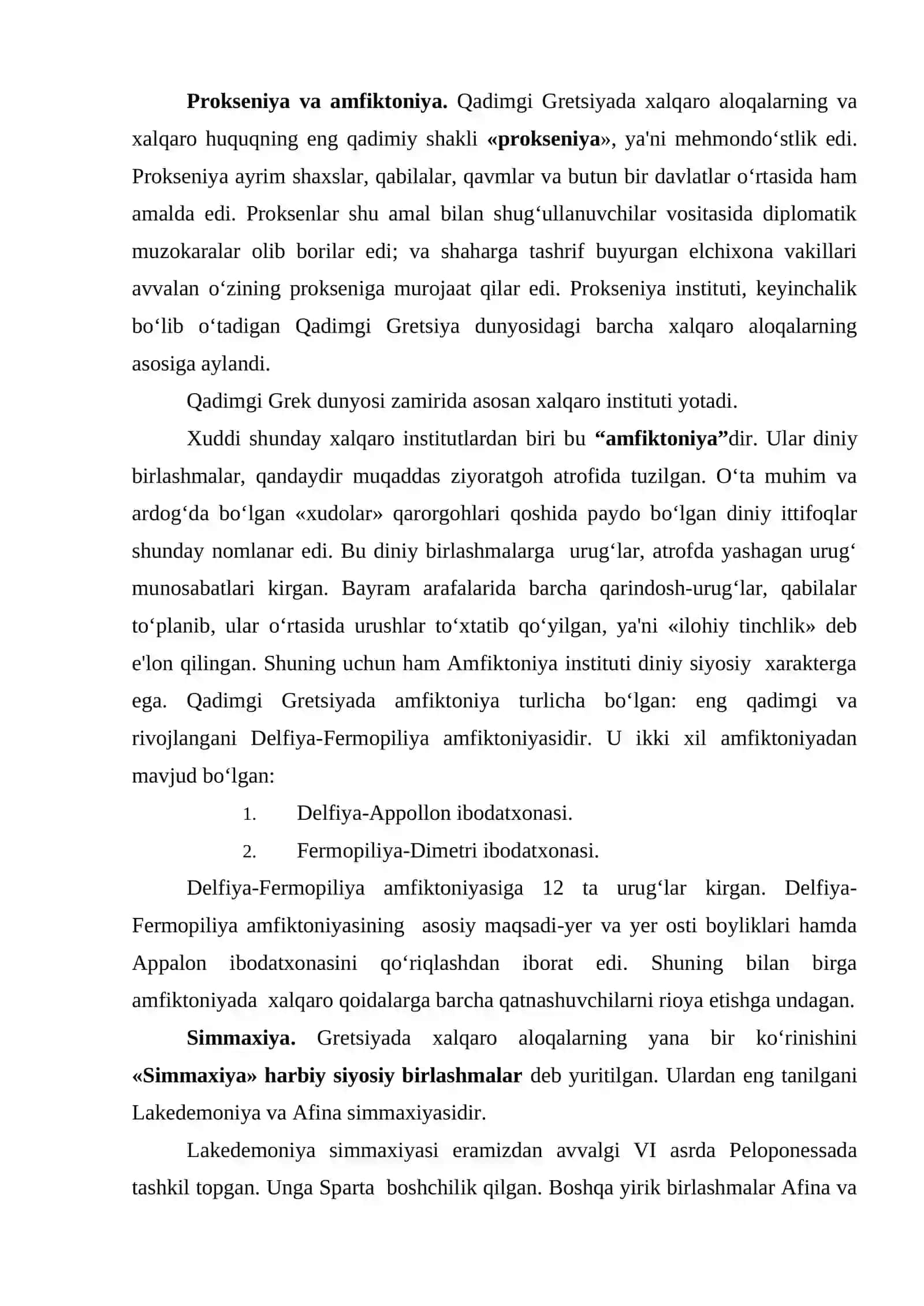 Qadimgi yunonistonda xalqaro munosabatlar va diplomatiya 2
