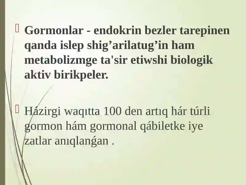 Gormonlar biokimiyasi 2