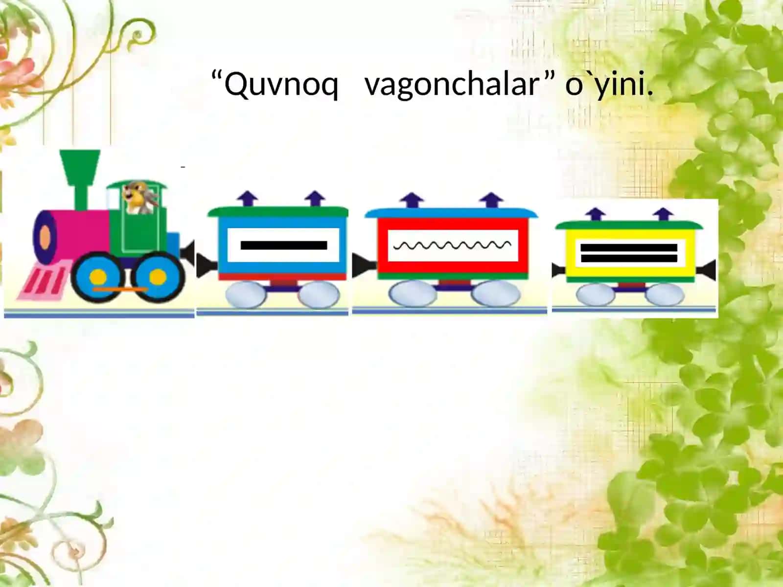 “Quvnoqvagonchalar”o`yini 2