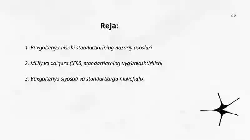 Buxgalteriya hisobi standartlari va vazifalari 2
