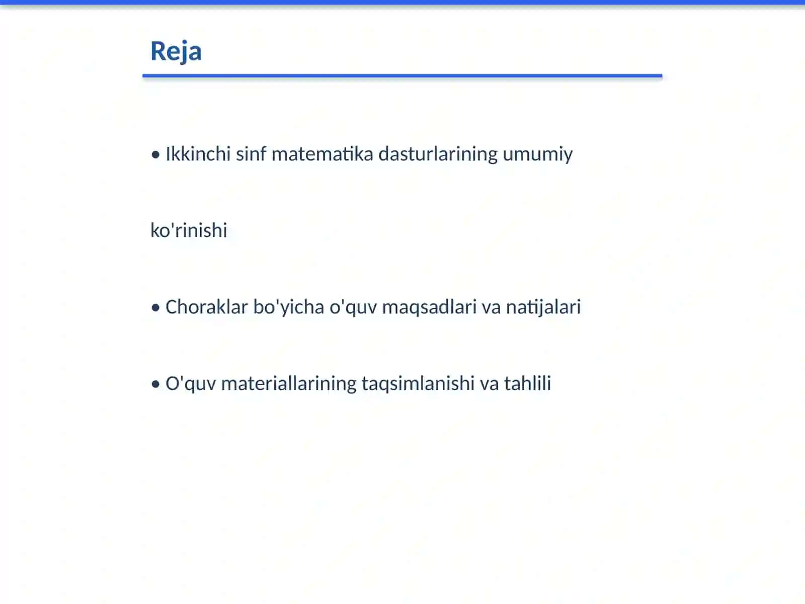 Ikkinchi sinf matematika dasturlari 2