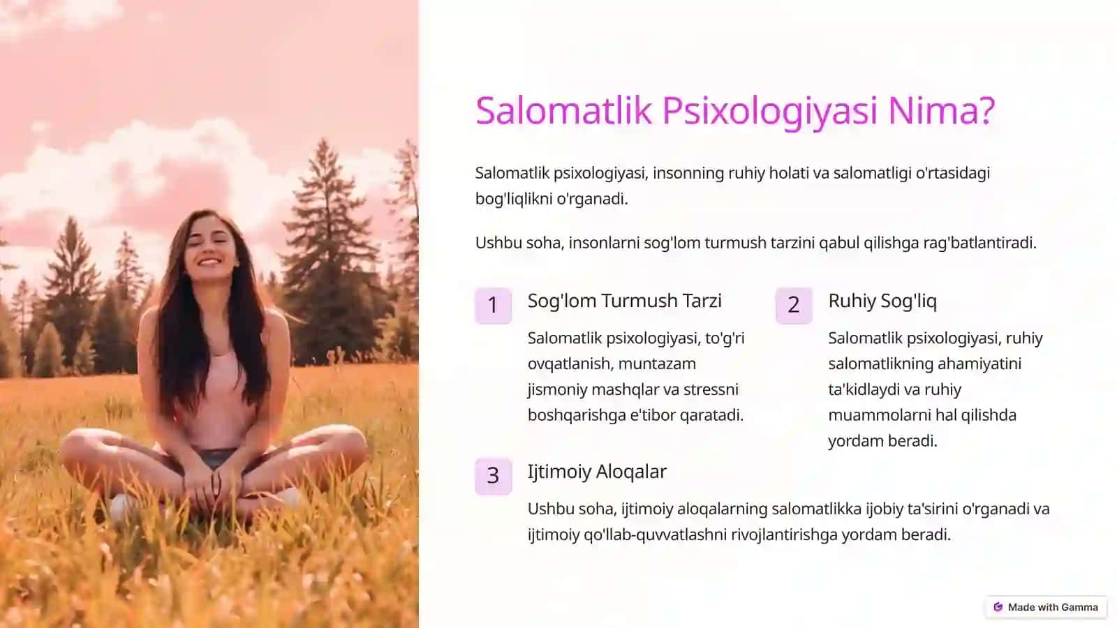 Salomatlik Psixologiyasining Nazariy Asoslari 2