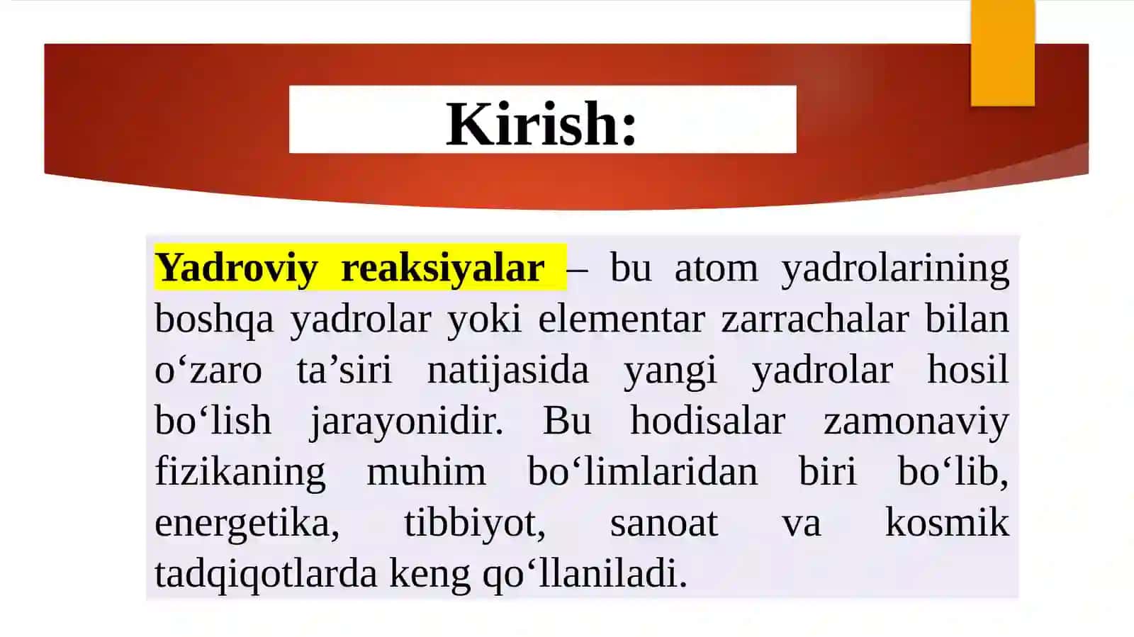 Yadroviyreaksiyalarnio’rganish 2