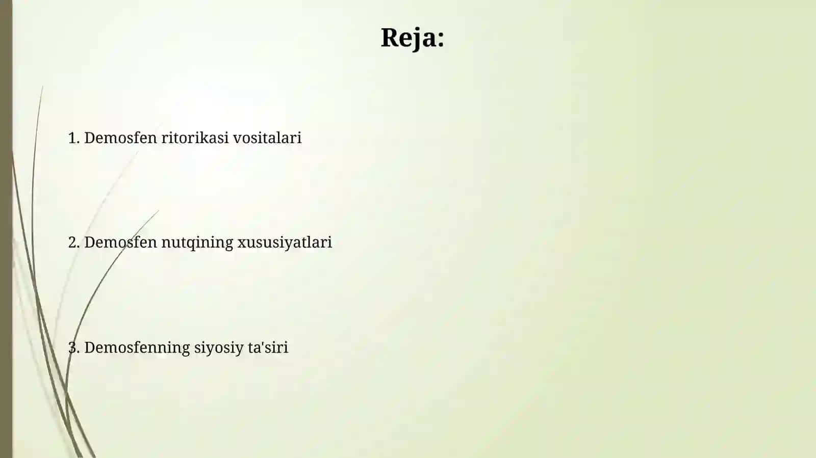 Demosfen notiq va notiqlik haqida 2